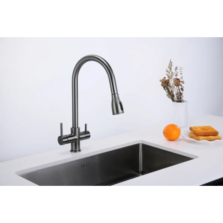 Кухонный смеситель Fabiano FKM 3122 Black Steel A-31